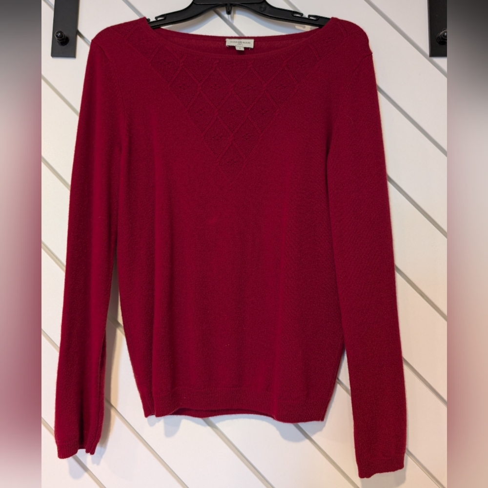 Un jour Ailleurs Red 100% Cashmere Sweater